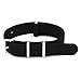 2pc Ritche 22mm Nylon Striped Black，black/gray Interchangeable Replacement Watch Strap Band