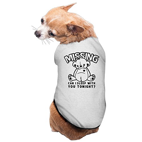 Vgd Missing Teddy Can I Sleep With You Pattern Gray Fashion Dog T Shirt