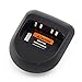 Masione Ni-MH Ni-CD Two-Way Radio Rapid Battery Charger for Motorola PMNN4071 Mag One BPR40 A8 A6