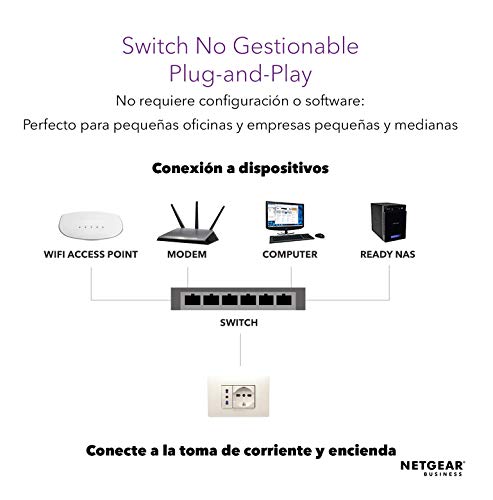 Netgear-Switch-Gigabit-24-Puertos-GS324v2-Switch-Ethernet-Unmanaged-de-Sobremesa-o-Bastidor-Caja-de-Metal-Sin-Ventilador-Negro