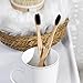 Kimz bamboo natural toothbrush charcoal black soft bristles biodegradable environmental ecofriendly compostable family pack case-pack of 4