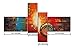 Cherish Art Hand Painted Oil Painting Building 4 Panels Wood Inside Framed Hanging Wall Decoration