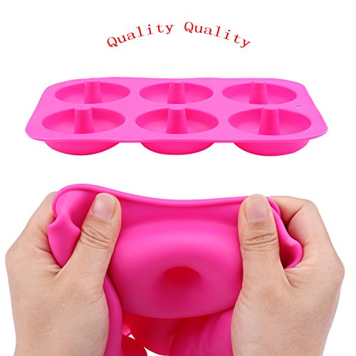 Greatstar Donut Pan,2-Pack High temperature resistance Silicone Doughnuts Baking Pan,Non-Stick Mold,Bake Full Size Perfect Shaped Doughnuts