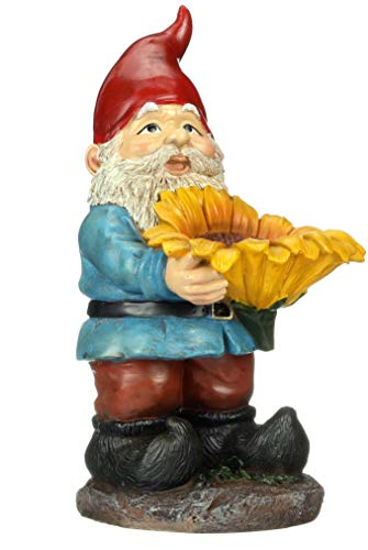 Design Toscano Sunflower Sammy Garden Gnome Birdfeeder Statue 11