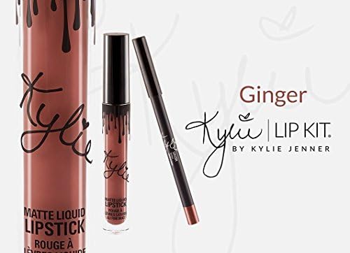 Kylie Jenner Matte Liquid Lipstick & Lip Liner Makeup Lip Kit Set (Ginger)