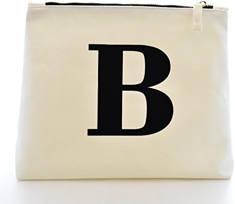 Toiletry Bags travel Makeup Organizers Cosmetic bag canvas alphabet A-Z (B)