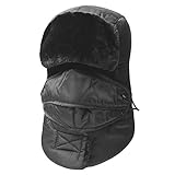 Trooper Trapper Hat,Winter Ski Hat with Winter Ear Flap and Ski Windproof Mask