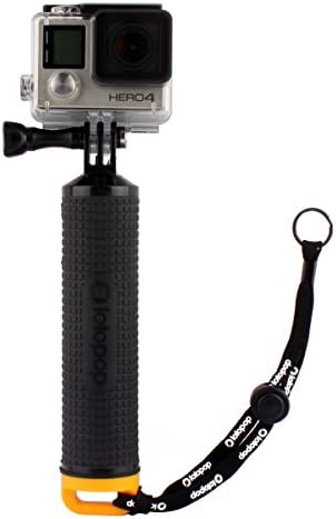 LOTOPOP Waterproof Floating Hand Grip for Gopro Hero 5 3+ 4 Session 3 - Handle Mount Accessories and Water Sport Pole for GeekPro 3.0 and ASX Action Pro Cameras Action Camera Accessories-Yellow