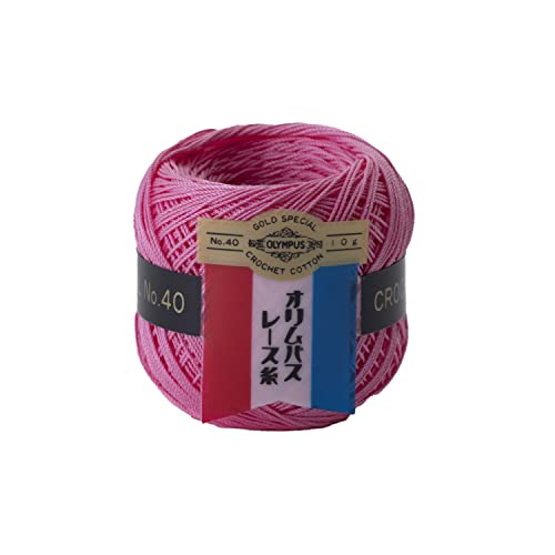 オリムパス製絲 金票 レース糸 #40 Col.104 ピンク系 10g 約89m