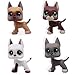 4pcs Littlest Pet Shop Great Dane Dog Lps #244 #750 #184 #1519