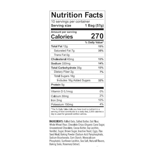 MUNCHKIN MILKMAKERS LACTATION COOKIE BITES, OATMEAL CHOCOLATE CHIP, 10 CT