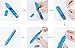 Reliatronic All-in-One Electric Eraser with Manual Pencil Sharpener, Auto Erasers with 20 Eraser Refills and 1 Eraser Brush, Blue