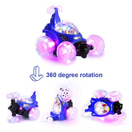 UTTORA Ferngesteuertes Auto, Kinderspielzeug für Jungen Mädchen, Dual Modi 360° Drehbarer Stunt Rennwagen LED-Lichter, USB-Kabel, Kontrollierte Schaltermusik ,Crawler,Geschenk für Jungen Mädchen
