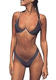 PiePieBuy Top Fashion Sexy Tie Side Pantie Triangle Thong Push Up Bikini Swimsuit Set