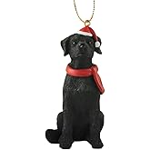 Black Labrador Christmas Tree Ornament Figurine - Black Lab Decor, Dog Holiday Ornaments, Holiday Stocking Stuffer, Christmas Tree Decorations