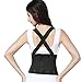 Lumbar Support Belt with Suspenders for Women - Black (Size XL)