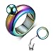 Amzwt Wisky Bangle Bracelet Flask Stainless Steel Sneak Alcohol Fake Flasket(3.5oz Rainbowl Color)