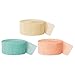 Andaz Press Crepe Paper Streamer Hanging Party Decorations Kit, 240-Feet, Ivory, Diamond Blue Mint Green, Peach, 1-Pack, 3-Rolls, Colored Wedding Baby Bridal Shower Birthday Supplies