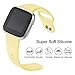 Hamile Wristbands Compatible for Fitbit Versa & Fitbit Versa Lite, Soft Silicone Sport Replacement Band Strap for Fitbit Versa Smartwatch, Small, Milk Yellow