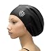 SOUL CAP XL - Extra Large Swimming Cap - Designed for Long Hair, Dreadlocks, Weaves, Hair Extensions, Braids, Curls & Afros - Women & Men - Premium Silicone (Black) primary