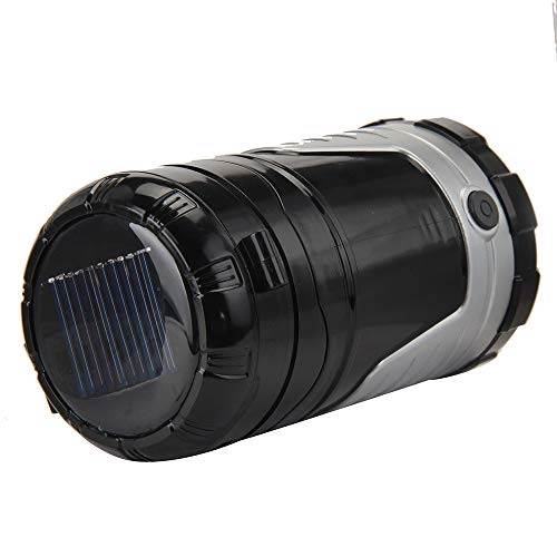 Beyonds Camping Lantern - Collapsible Outdoor Solar Camp Lamp LED Camp Light with Solar Panel USB Charger, for Hiking Tent Garden, Waterproof Tent Lamp, Fishing Lights, Portable Handheld Flashlight