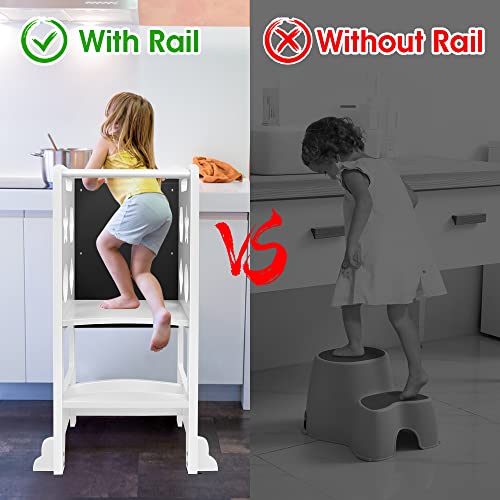 Dripex Toddler Step Stool Kids Kitchen Learning Helper Stool