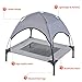 PawHut Elevated Portable Dog Cot Cooling Pet Bed with UV Protection Canopy Shade, 24 inchthumb 3