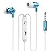 Earphones, VEGO 3.5mm Jack Metal Aluminum Magic Sound Stereo Rich Bass In Ear Headphones Earbuds with Mic, Remote and Volume Control - Blue