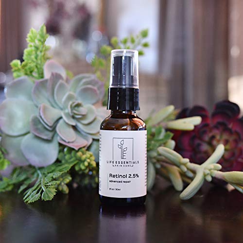 image for Life Essentials Skin Care Retinol Serum 2.5% for Wrinkles, Fine Lines,