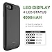 iPhone 7 8 6 6s Battery Case, Proker 4000mAh Ultra Slim Extended Rechargeable Charger Case External Battery Pack Portable Power Bank Protective Charging Case for iPhone 7 8 6 6s (4.7inch) Black