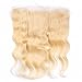FDshine Blonde Frontal Lace Closure with Baby Hair Ear to Ear Frontals Human Hair 13x4 Free Part Body Wave (14