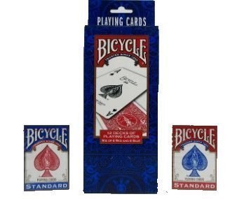 (6 pcs / red 6 blue) BICYCLE (Baisukuru) STANDARD rider back playing cards 12-pack) (japan import) by Bicycle