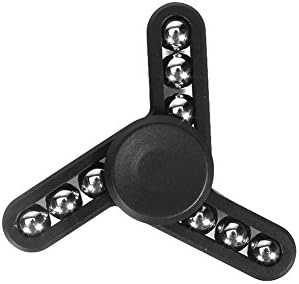 EDC Fidget Spinner Ultra with Portable Carrying Cases Durable Aluminum Alloy Shell Stainless Steel Beads High Speed Focus Toy Stress Reducer for ADD ADHD Anxiety Autism Adult Children (Black)