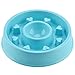 GOGOKING Dog Bowl Fun Anti-Choke Bowl Pet bowl Healthy Food Bowl Slow Feeder Dog Bowl Christmas Gifts (Love blue)