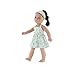18 Inch Doll Clothes | Blue and Green Flowered Halter Dress, Including Matching Headband | Fits 18