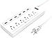 Stalion Surge Protector Power Strip Socket 900 Joule with 6-USB Charging Ports & 6-Outlets Universal for Home & Office (6-Foot Cord-White)