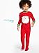 Simple Joys by Carter's Baby 2-Pack Holiday Loose Fit Flame Resistant Fleece Footed Pajamas, Ivory Santa/Red Santa, 24 Months