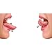 Stainless Steel Metal Tongue Rings Barbells Heart Shape Body Piercing Jewelry for Women and Teen Girls