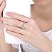 BAMOER 925 Sterling Silver Endless Love Heart Stacking Ring for Women Teen Girls Birthday Size 6-9 (7)