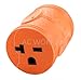 AC WORKS L6-30P 30-Amp 250-Volt Locking Plug to NEMA 6-20R 15/20-Amp 250-Volt Female Connector Adapter (Compact)
