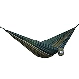 OuterEQ Portable Nylon Fabric Travel Camping Hammock Army/Olive