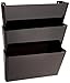Deflecto 93604 Sustainable Office DocuPocket, Recycled Content, Wall File Organizer, Stackable, Letter Size, Black, Set of 3, 13"W x 7"H x 4"D primary