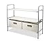 Sagler Closet Organizer - Portable Closet Systems - Closet Shelving Includes 2 Fabric colapsable Bins - Multi-Purpose Closet Storage