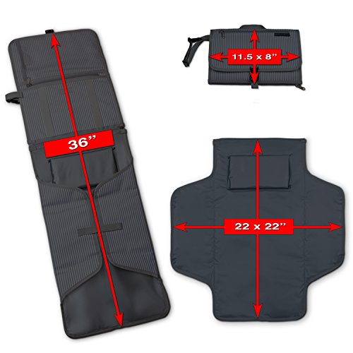 Hopscotch Portable Changing Pad | 3 Pocket Clutch | Diapering Bag Travel Kit | Waterproof Diaper Changing Station with Cushioned Mat for Baby or Toddler  - Thumbnail 5