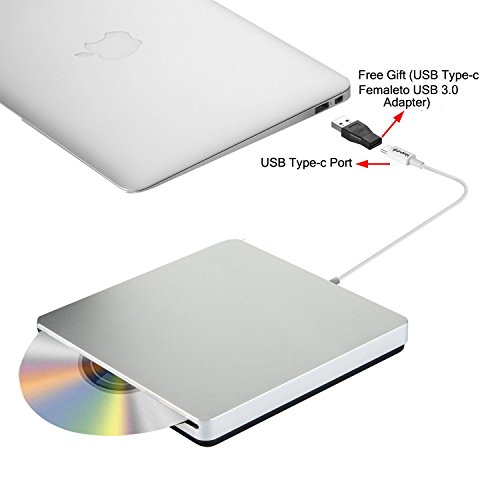 Ploveyy-USB-C-Superdrive-External-DVDCD-Reader-and-DVDCD-Burner-for-latest-Mac-ProMacBook-ProASUS-ASUSDELL-Latitude-with-USB-C-Port-Plug-and-Play-Silver