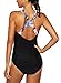 CharmLeaks Women One Piece Athletic Swimwear Endurance Swimming Suits S Red