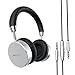 Satechi Aluminum Bluetooth Wireless Headphones with Enhanced Bass 3.5mm Audio-Out Jack - Compatible with iPhone 12 Pro Max/12 Pro/12 Mini/ 12, 2020 iPad Pro, 2020 iPad Air (Silver)