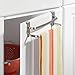 mDesign Over-Door Cabinet Towel Holder - Kitchen Cabinet Double Towel Bar Rack - Over Cabinet Towel Bar Hanger for Hand, Dish, and Tea Towels - 9.84