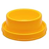GREENENQI Anti-ant Pet Bows for Dogs Cats Round Plastic Water Food Feeder Dish Waterer (Yellow)