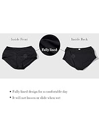 Traje de baño para mujer, pantalones cortos de bikini con cintura alta, con control de barriga, talla grande